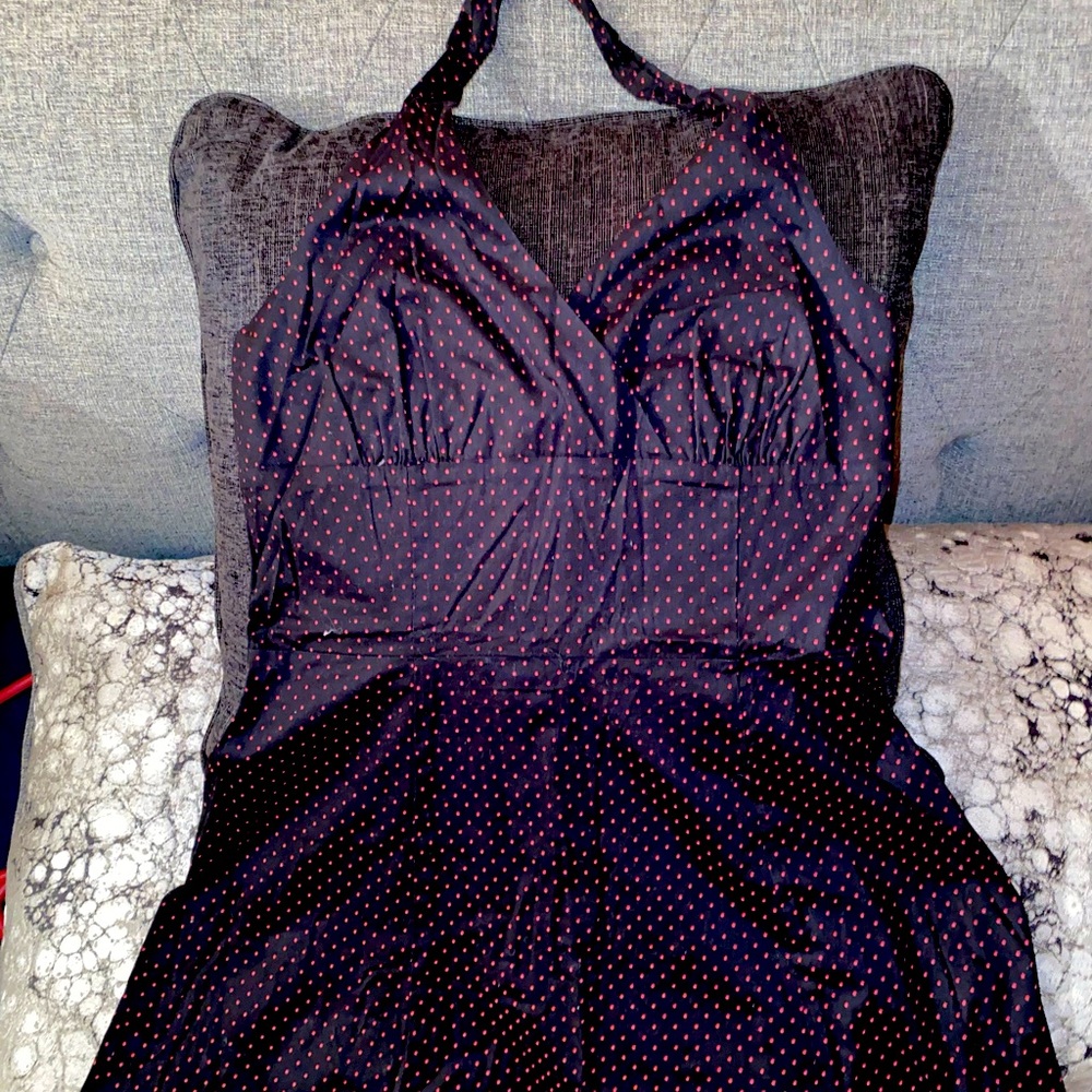 Halter top polkadot dress